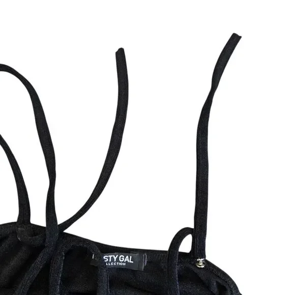 Nasty Gal Women's Star Embellished Black Halter Jumpsuit - Picture 10 of 15